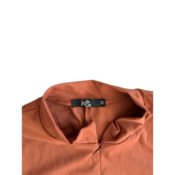 LA FOI Light Brown Tan One Piece Stretch Jumpsuit Size Medium - Picture 5 of 9